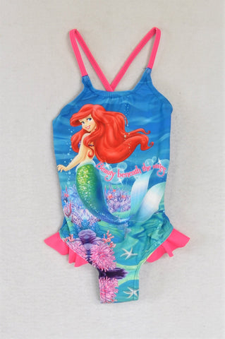 Mr. Price Blue & Pink Ariel Swimming Costume Girls 3-4 years