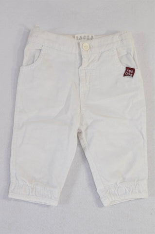 Keedo White Pocket Logo Corduroy Pants Girls 0-3 months