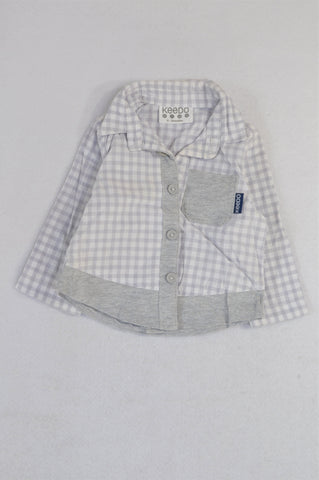 Keedo Lilac Check Grey Detail Lightweight Shirt Boys 0-3 months