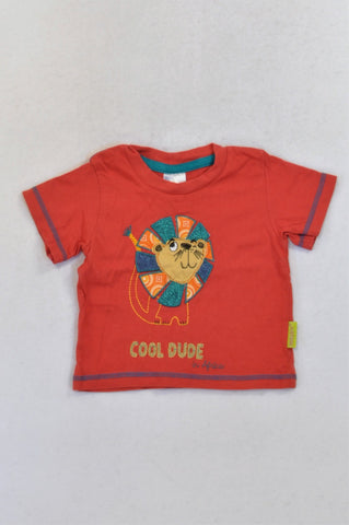 Hooligans Red Lion Cool Dude T-shirt Boys 0-1 month