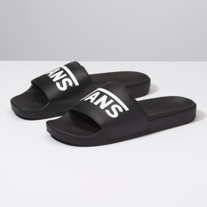 vans slides black