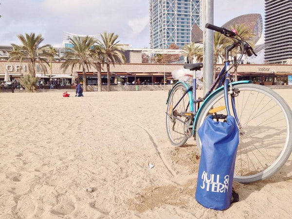 Hull & Stern Adventure Dry Bag at Barceloneta Beach, Barcelona, Spain