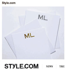 Style.com - Minnie & Emma Stamped Foil Stationery