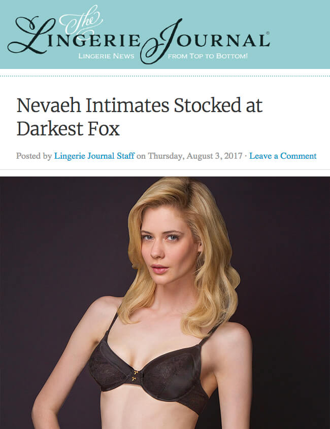 The Lingerie Journal x Nevaeh Intimates