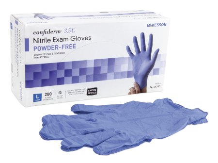 Confiderm® 3.5C Chemo-Rated Nitrile PF Exam Gloves L - 14-6978C