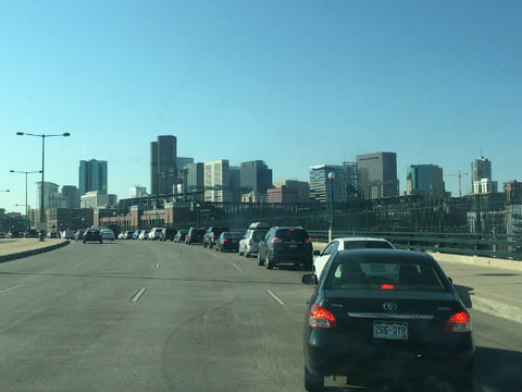 Picture taken by the Johnson family sitting in traffic on their way to the news studio