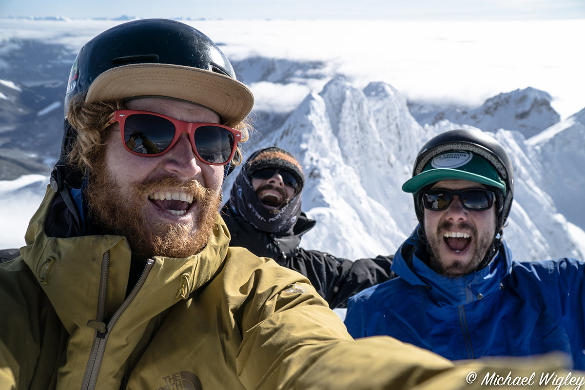 Myself, Jordan, and Jesse on the summit of Gray Mountain, I don’t think we’re stoked at all. Venture Snowboards