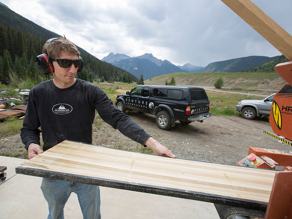 Venture Production Tech Building a Snowboard Core In Silverton Colorado