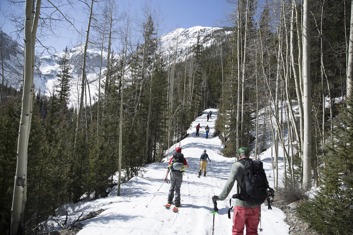 Venture Snowboards Team touring at 2017 Silverton Splitfest. 