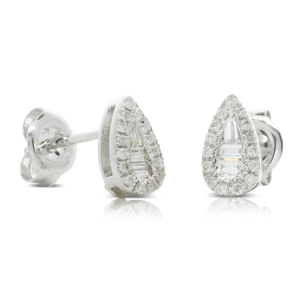 diamond drop stud earrings