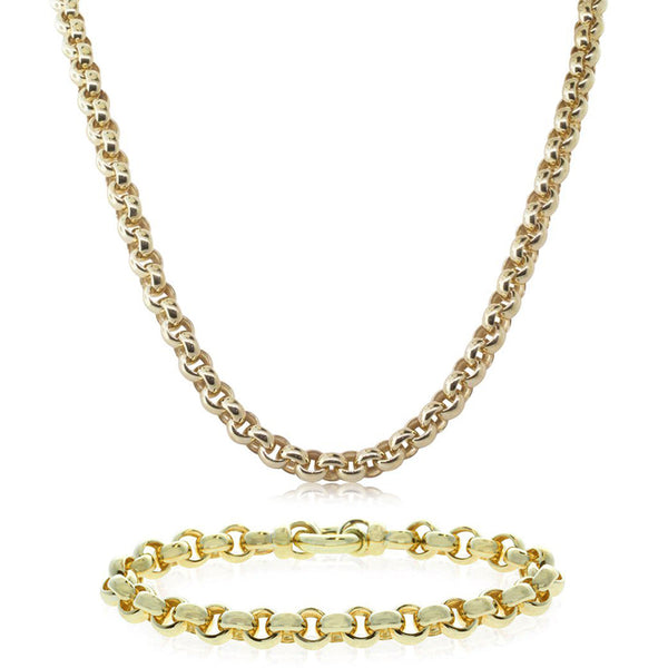 9ct Yellow Gold Belcher Necklace \u0026 