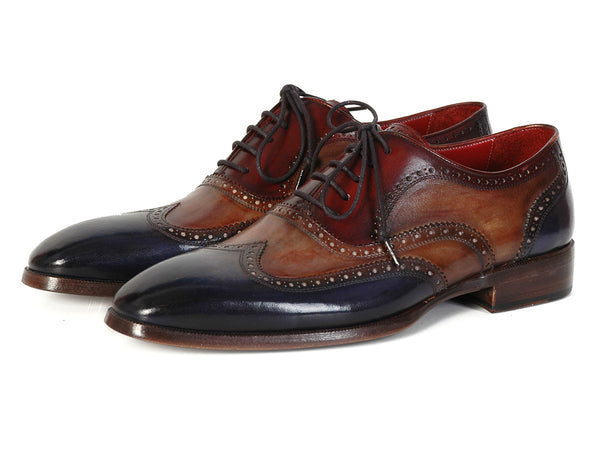 Details about  / Handmade Men/'s Leather Oxfords Two Tone Party Wear Wing Tip Brogues shoes