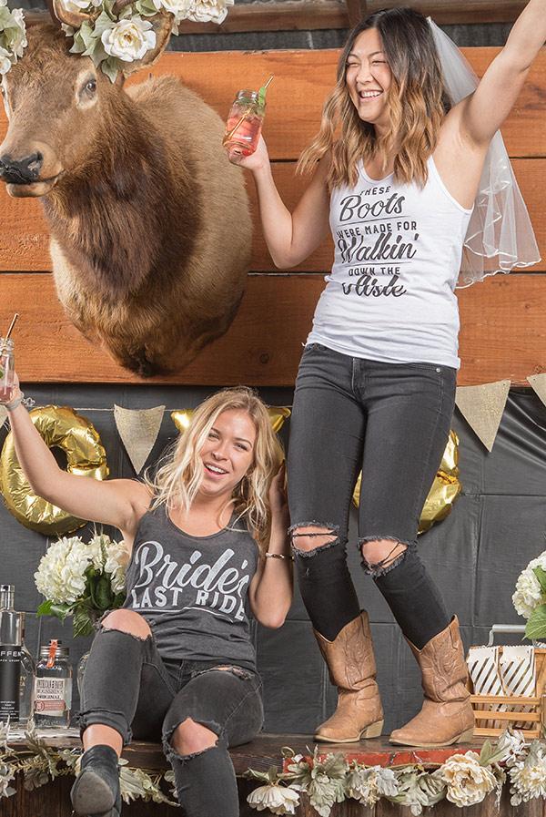 Bachelorette Party Tank Tops - These Boots Were Made for Walkin' Down The Aisle | Bride's Last Ride