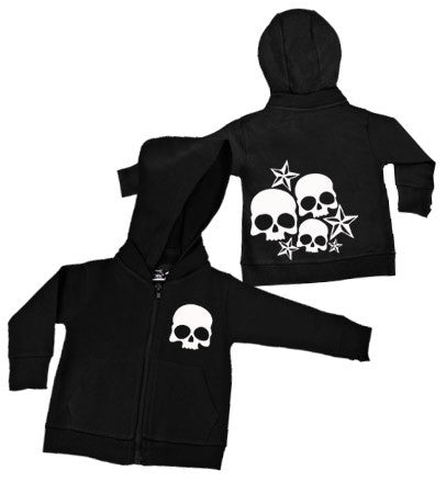 baby black zip up hoodie