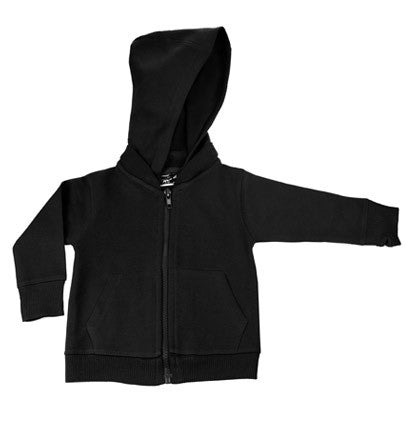 baby black zip up hoodie