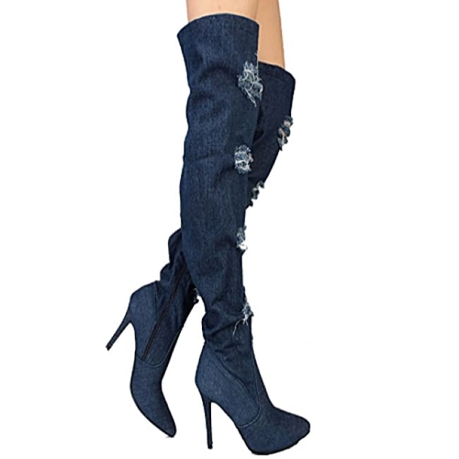 low stiletto heel boots