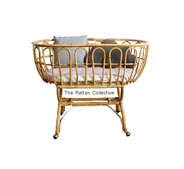 vintage rattan bassinet