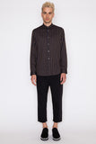 Striped Shoulder Pleat Shirt