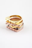 Oxidized Silver Studder Stack Ring
