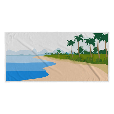 Beach Towel - Sandy Blue Beach Towel