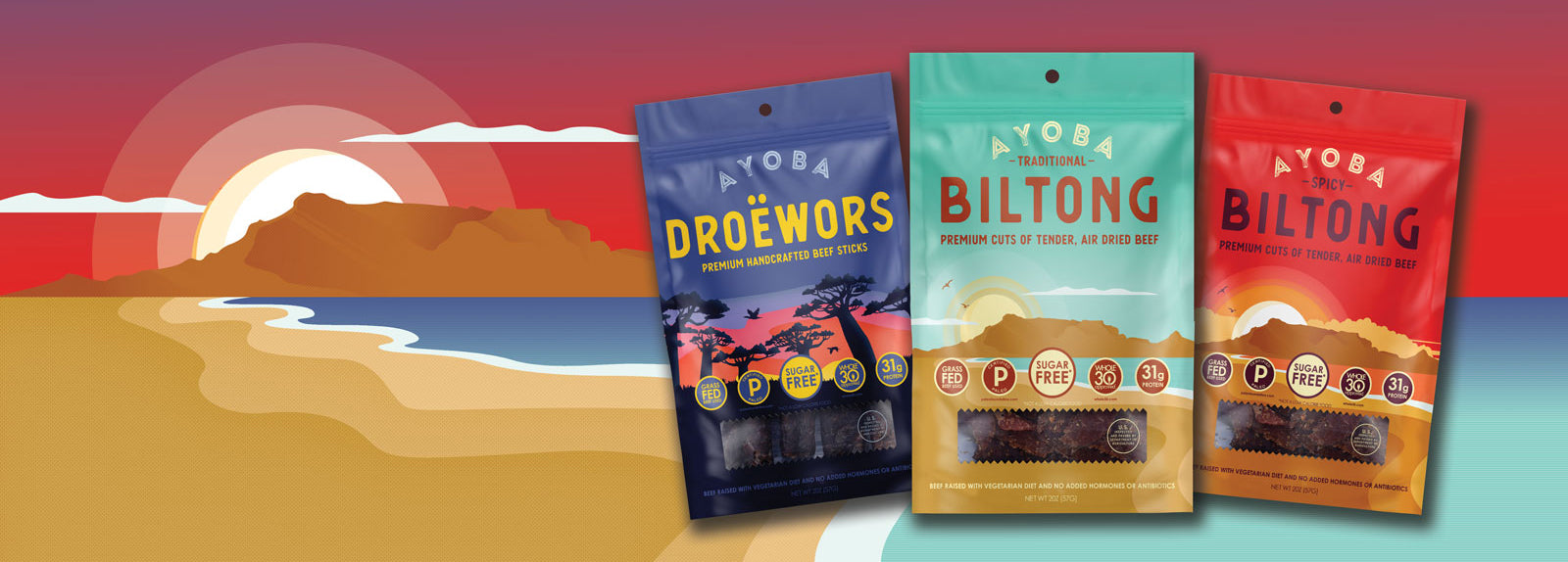 ayoba biltong droewors rebrand blog post with south africa scene