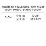 Bamboo newborn sleep bag - ivory print