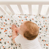 Ensemble literie bébé - terrazzo rouille
