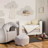 5 pieces crib set - yellow fox