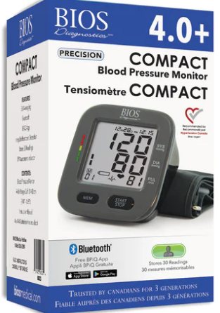 taking blood pressure with wrist monitor