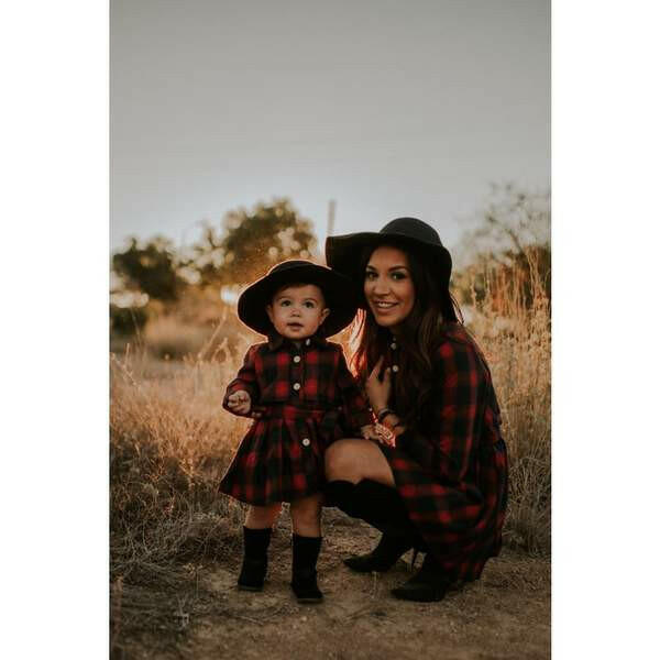 mommy and me plaid outfits