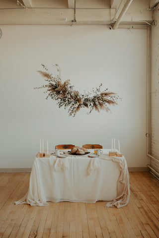 Naturally Dyed Table Linens by The Lesser Bear Photo Adrienne Gerber Florals Rachel Forrer