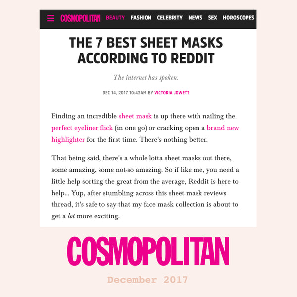 Cosmopolitan Best Sheet Face Masks Reddit Nudie Glow Feature