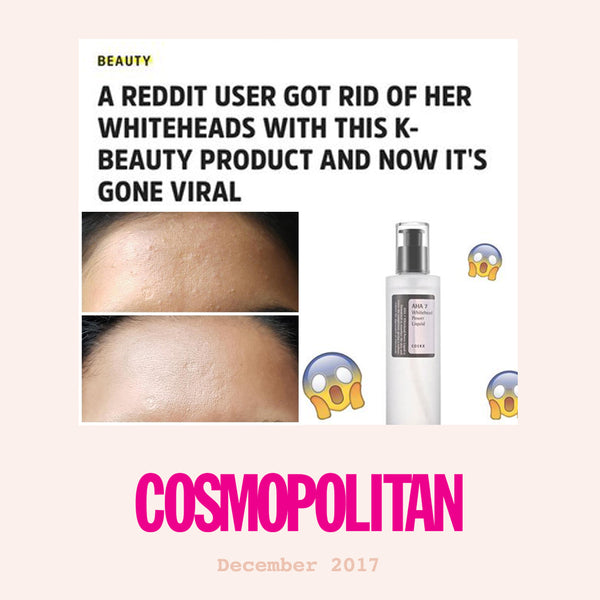 Cosmopolitan Reddit COSRX Whitehead Liquid Treatment Nudie Glow Australia Feature