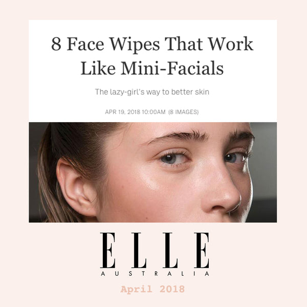 Elle Australia Best Cleansing and Exfoliating Face Wipes Nudie Glow Feature