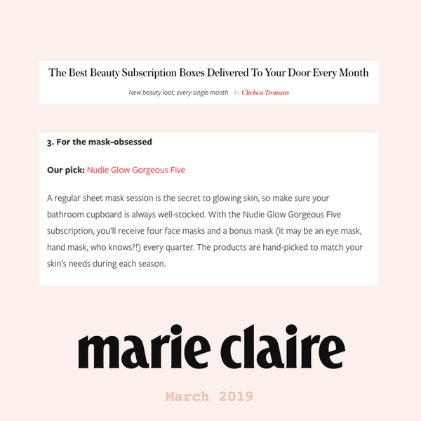 Best Beauty Subscription Boxes Marie Claire Australia Nudie Glow Feature