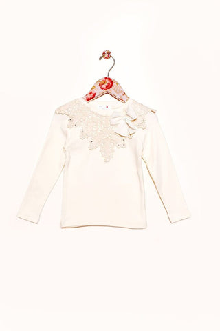 Mae Li Rose Pointed Crochet Top Casp Baby