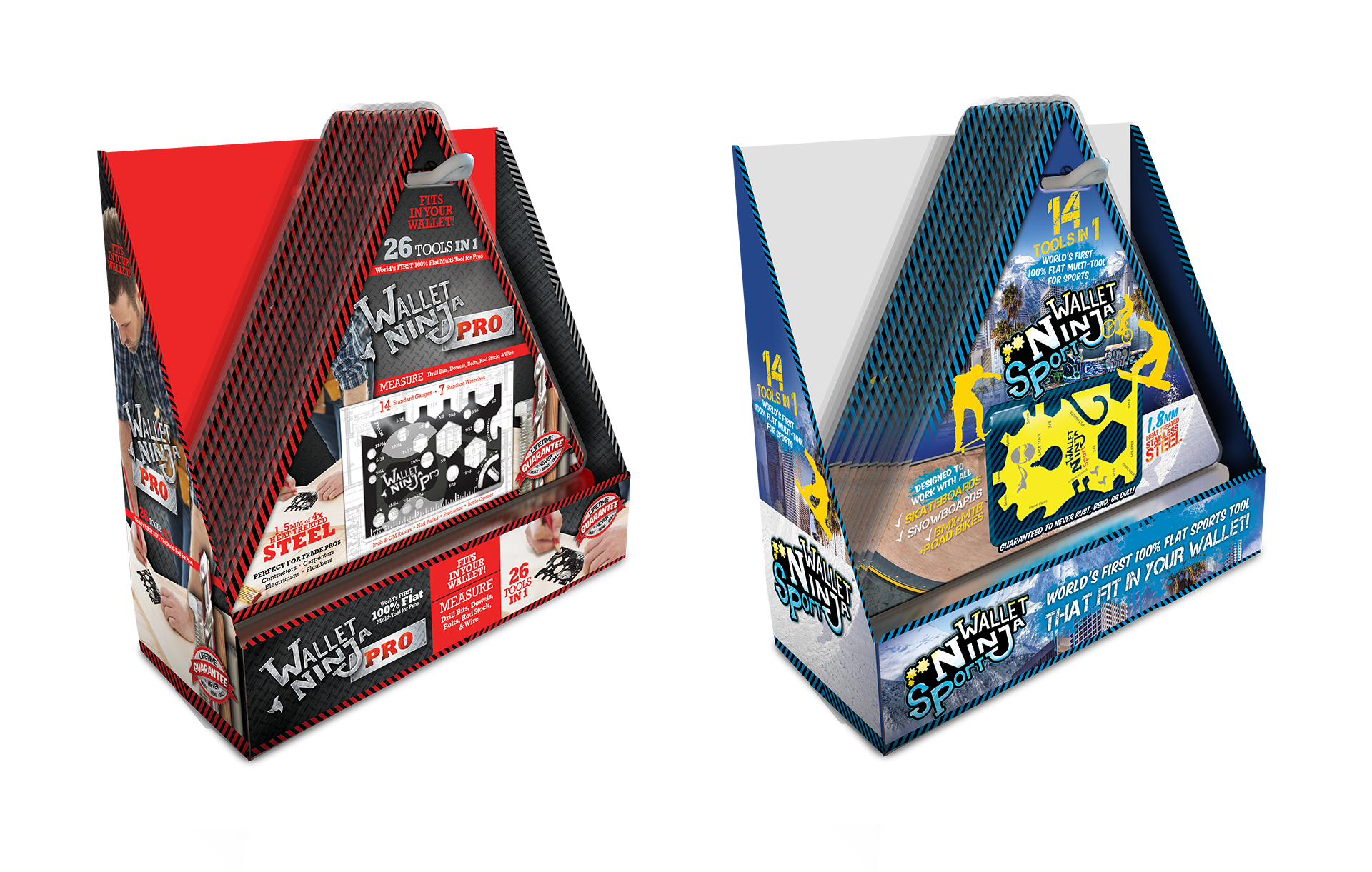 Wallet Ninja Pro and Sport Product Packaging Design by Scott Luscombe of Creatibly