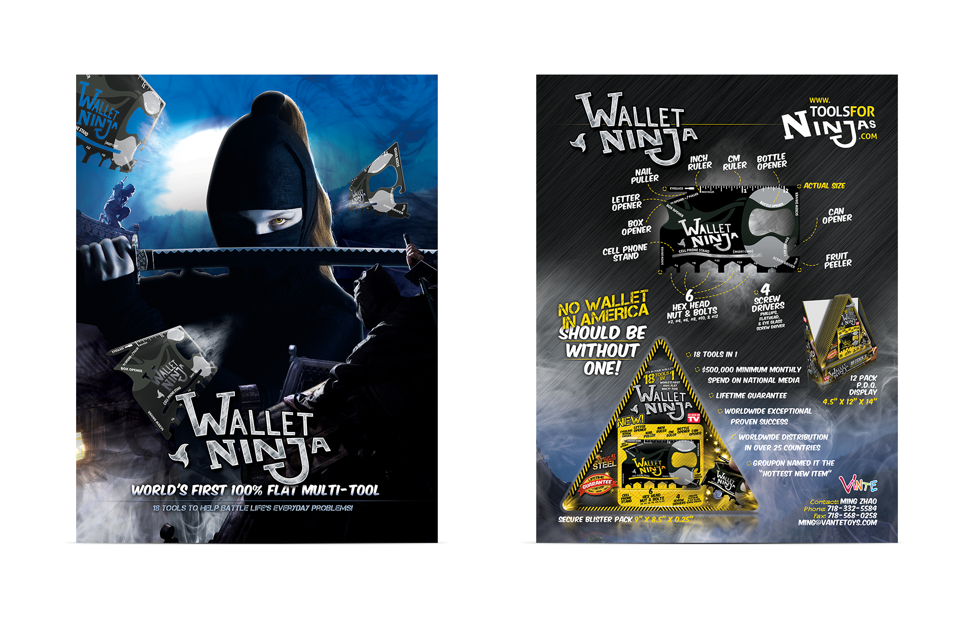 Wallet Ninja Print Sell Sheet Design by Scott Luscombe of Creatibly