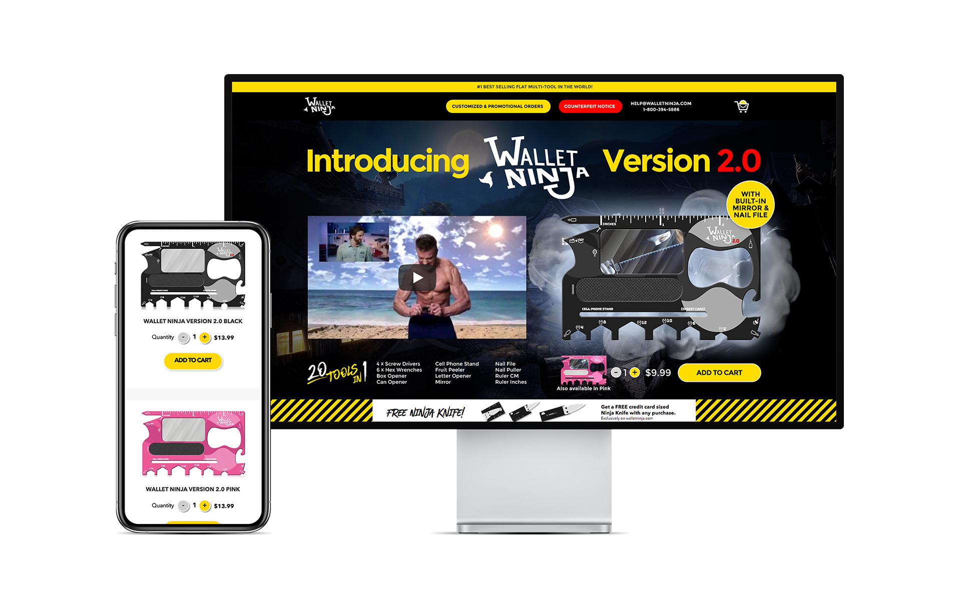 Wallet Ninja Website Design and Website Wordpress Woocommerce Development by Scott Luscombe of Creatibly