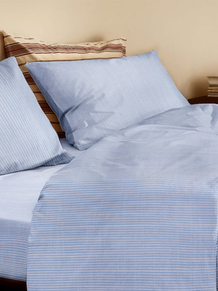 Blue And White Stripe Organic Duvet Cover The Baby Atelier
