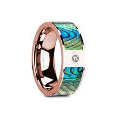mother of pearl yellow gold ring