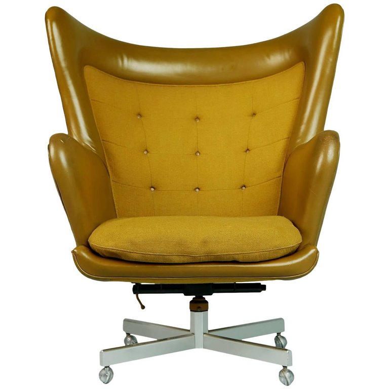 Dramatic Executive Wingback Chair by George Kasparian, circa 1960