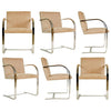 *SOLD* Brueton Flat-Bar Chrome Set of Six Dining Chairs, circa 1980