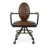 Industrial Style Oval Back Desk Chair, circa 1930