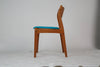 Danish Modern Teak Side Chair with Teal Upholstery, Circa 1960