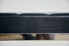 Modern Black Leather and Chromed Steel Bench from Tribune Towers, circa 1990