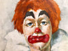 Oil on Canvas Clown Portrait Painting, Signed Finch