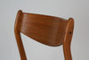 Danish Modern Teak Side Chair with Teal Upholstery, Circa 1960