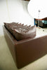 Architectural Leather Sofa by Joseph D'Urso for Knoll International, circa 1980