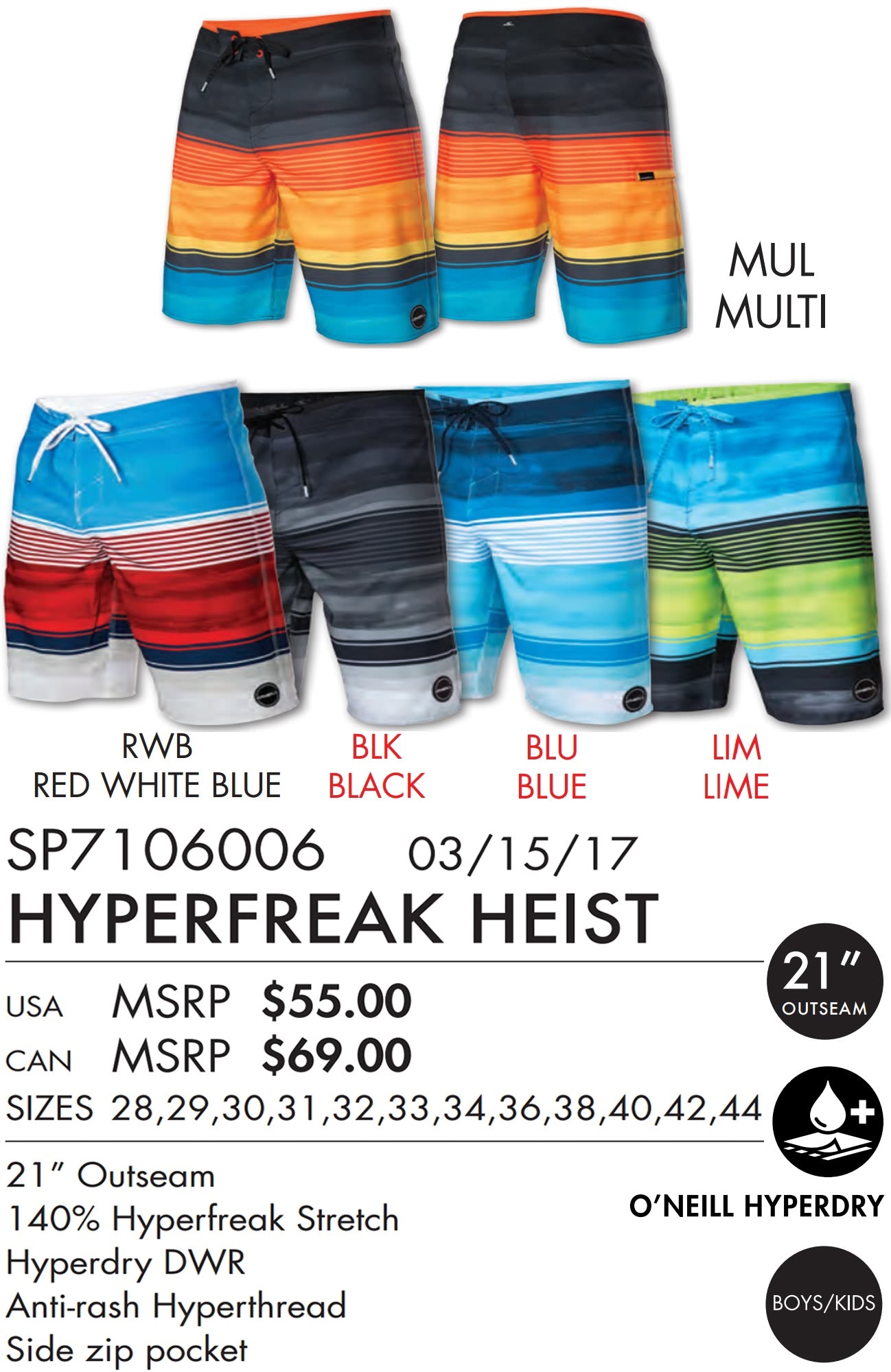 O'neill Surf Mens Summer 2017 Freak Series Boardshorts Review